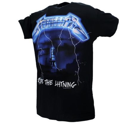 Band Merchandise Metallica Ride The Lightning Tracklist T-Shirt