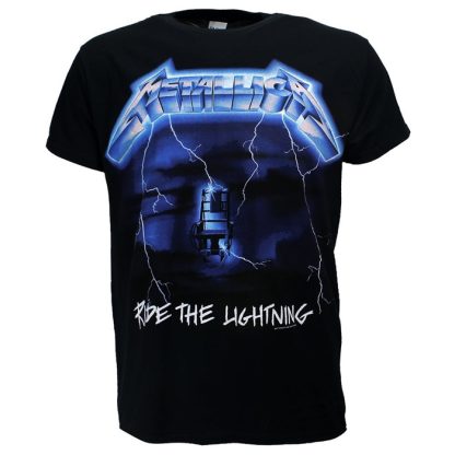Band Merchandise Metallica Ride The Lightning Tracklist T-Shirt - Image 2