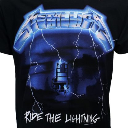 Band Merchandise Metallica Ride The Lightning Tracklist T-Shirt - Image 4
