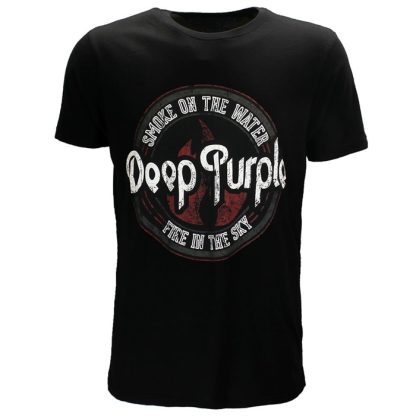 Band Merchandise Deep Purple Smoke Circle T-Shirt