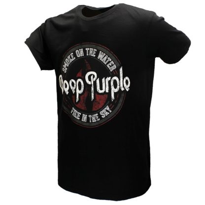 Band Merchandise Deep Purple Smoke Circle T-Shirt - Image 2