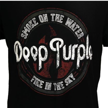 Band Merchandise Deep Purple Smoke Circle T-Shirt - Image 3