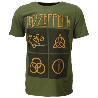 Band Merchandise Led Zeppelin Golden Symbols T-Shirt