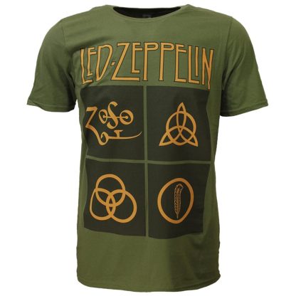 Band Merchandise Led Zeppelin Golden Symbols T-Shirt