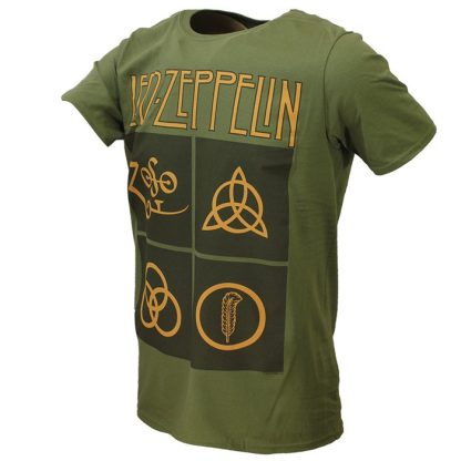 Band Merchandise Led Zeppelin Golden Symbols T-Shirt - Image 2