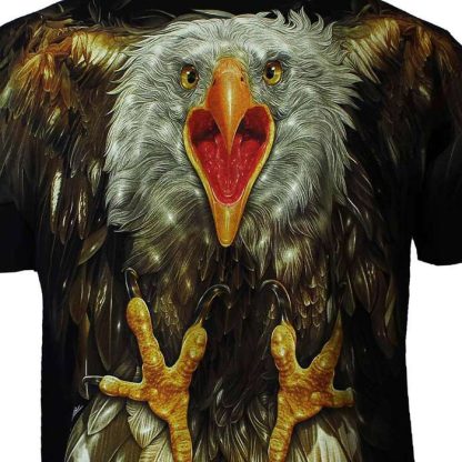 Rock Chang Glow in the Dark Attacking Eagle T-Shirt Multicolor - Image 2