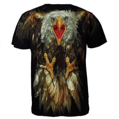 Rock Chang Glow in the Dark Attacking Eagle T-Shirt Multicolor - Image 4