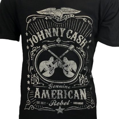 Band Merchandise Johnny Cash American Rebel T-Shirt - Image 3