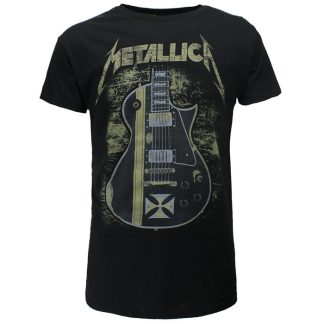 Band Merchandise Metallica James Hetfield Iron Cross Guitar T-Shirt