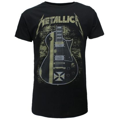 Band Merchandise Metallica James Hetfield Iron Cross Guitar T-Shirt