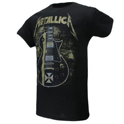 Band Merchandise Metallica James Hetfield Iron Cross Guitar T-Shirt - Image 2