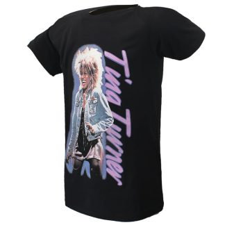 Band Merchandise Tina Turner Live Performance Vertical Logo T-Shirt