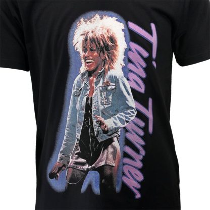 Band Merchandise Tina Turner Live Performance Vertical Logo T-Shirt - Image 2