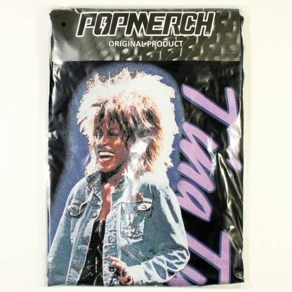 Band Merchandise Tina Turner Live Performance Vertical Logo T-Shirt - Image 4
