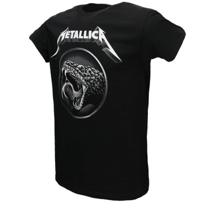 Band Merchandise Metallica Black Album Snake T-Shirt - Image 2