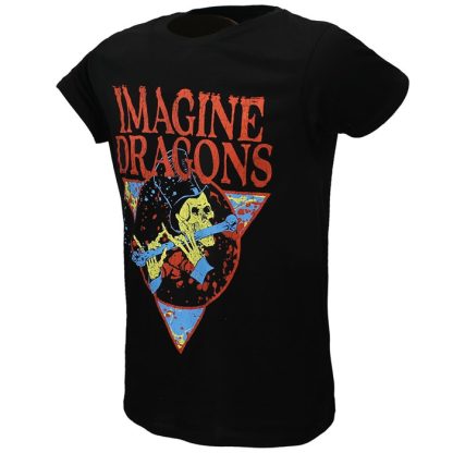 Band Merchandise Imagine Dragons Bones Flute Skeleton T-Shirt - Image 2