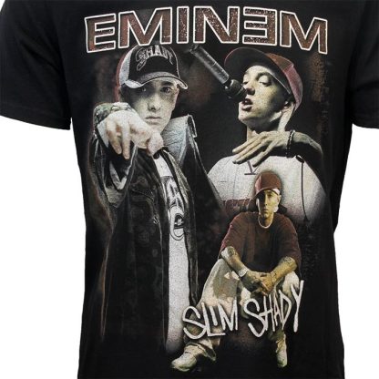 Band Merchandise Eminem Slim Shady Marshall Mathers Collage T-Shirt - Image 3