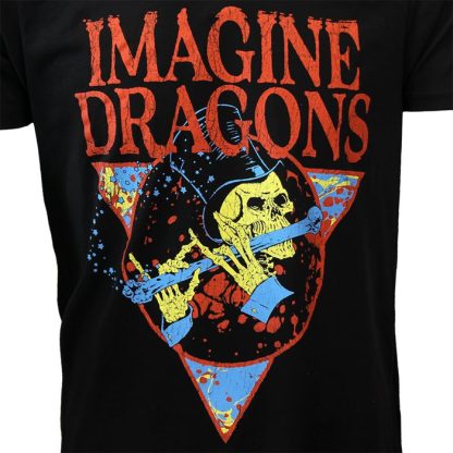 Band Merchandise Imagine Dragons Bones Flute Skeleton T-Shirt - Image 3