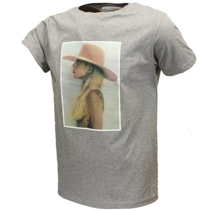 Band Merchandise Lady Gaga Joanne Pink Hat T-Shirt - Image 2