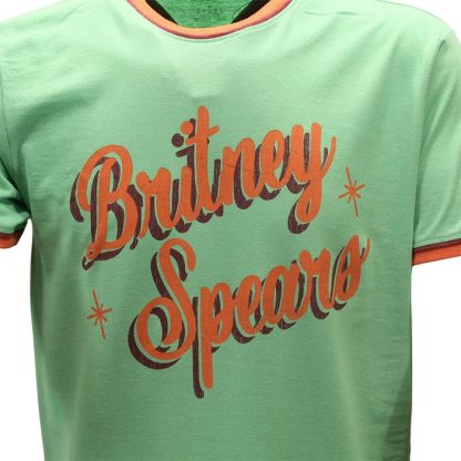 Band Merchandise Britney Spears Retro Ringer T-Shirt - Image 3