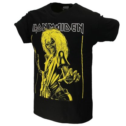 Band Merchandise Iron Maiden Killers Yellow Flyer T-Shirt - Image 2