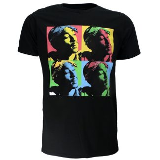 Band Merchandise Tupac 2PAC Pop-Art T-Shirt Black