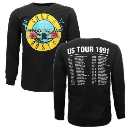 Band Merchandise Guns N' Roses Hollywood Tour 1991 Longsleeve T-Shirt
