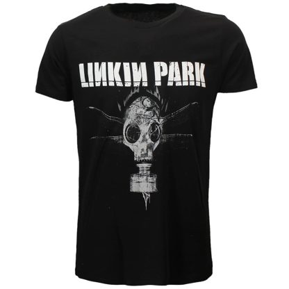 Band Merchandise Linkin Park Dragon Fly Gas Mask T-Shirt Black