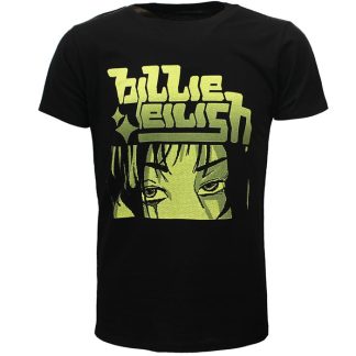 Band Merchandise Billie Eilish Anime Billie Logo T-Shirt
