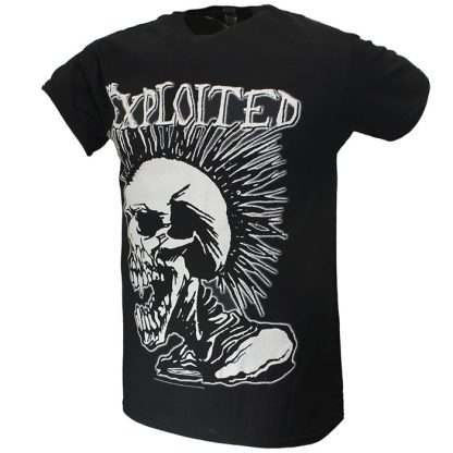 Band Merchandise The Exploited Mohican Skull T-Shirt - Image 2