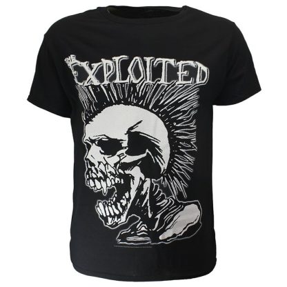 Band Merchandise The Exploited Mohican Skull T-Shirt - Image 3