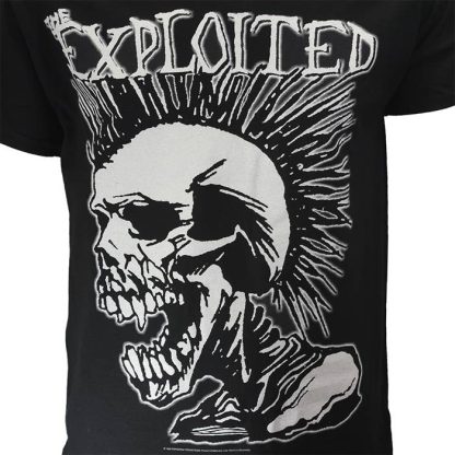 Band Merchandise The Exploited Mohican Skull T-Shirt - Image 5