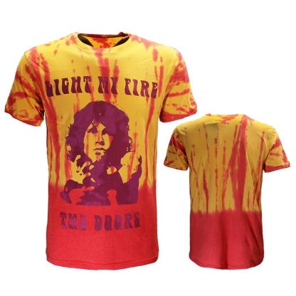 Band Merchandise The Doors Light My Fire Dip Dye T-Shirt