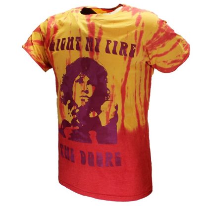 Band Merchandise The Doors Light My Fire Dip Dye T-Shirt - Image 2
