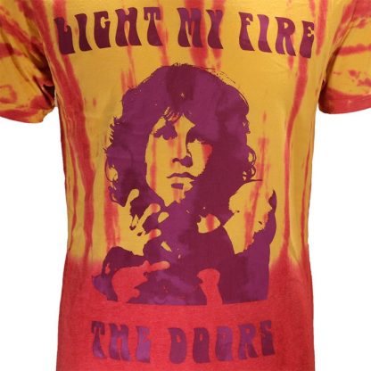 Band Merchandise The Doors Light My Fire Dip Dye T-Shirt - Image 4