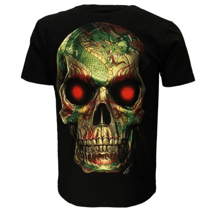 Totenkopf with Septum Dragon Tattoo T-Shirt - Image 3
