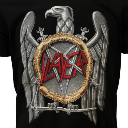 Band Merchandise Slayer Silver Eagle T-Shirt - Image 3