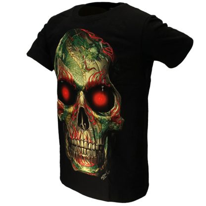 Totenkopf with Septum Dragon Tattoo T-Shirt - Image 4