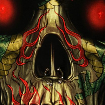 Totenkopf with Septum Dragon Tattoo T-Shirt - Image 5