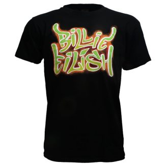 Band Merchandise Billie Eilish Neon Graffiti T-Shirt