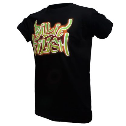 Band Merchandise Billie Eilish Neon Graffiti T-Shirt - Image 2