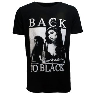 Band Merchandise Amy Winehouse Back To Black T-Shirt Black
