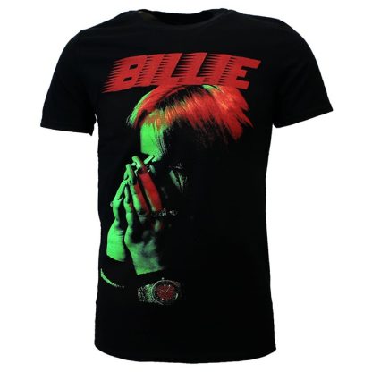 Band Merchandise Billie Eilish Hands Face Neon T-Shirt
