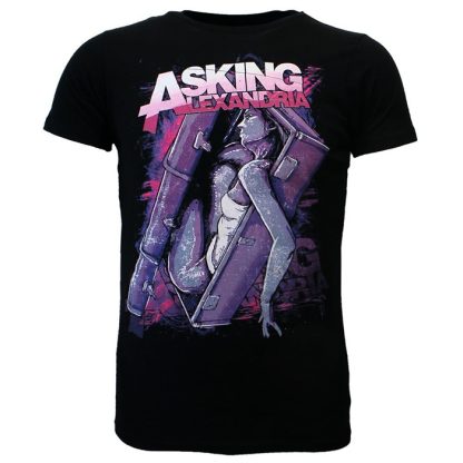 Band Merchandise Asking Alexandria Coffin Girl T-Shirt Black