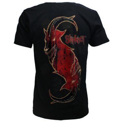 Band Merchandise Slipknot New Masks Band T-Shirt Black - Image 2
