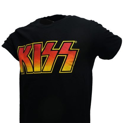 Band Merchandise KISS Classic Logo Band T-Shirt Black - Image 2