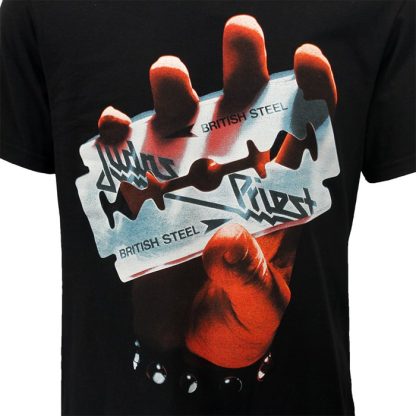 Band Merchandise Judas Priest British Steel Razorblade T-Shirt - Image 3