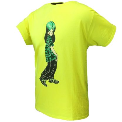 Band Merchandise Billie Eilish Anime Protagonist T-Shirt - Image 2