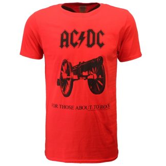 Band Merchandise ACDC For Those About To Rock Red T-Shirt