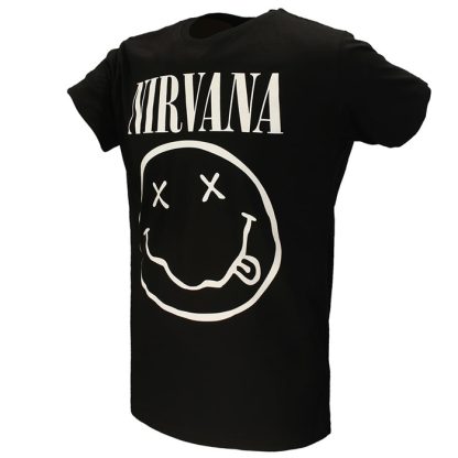 Band Merchandise Nirvana White Smiley T-Shirt - Image 2
